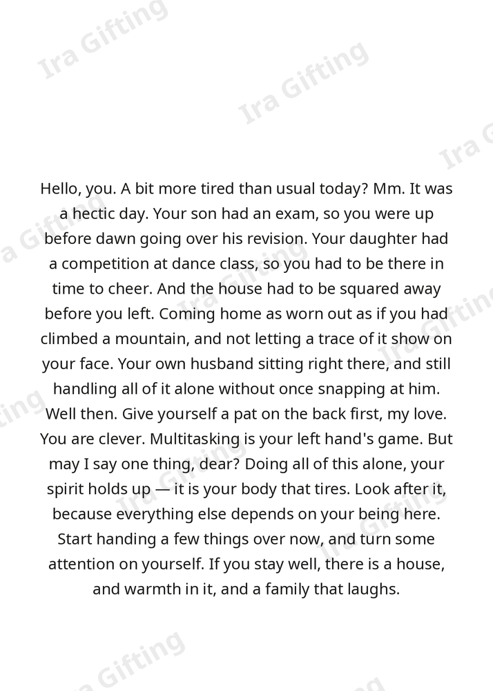 Self to Self letter frame in English - blank frame