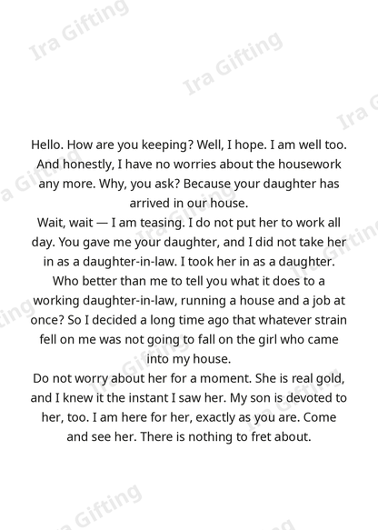 Co-mother-in-law to Co-mother-in-law letter frame in English - blank frame